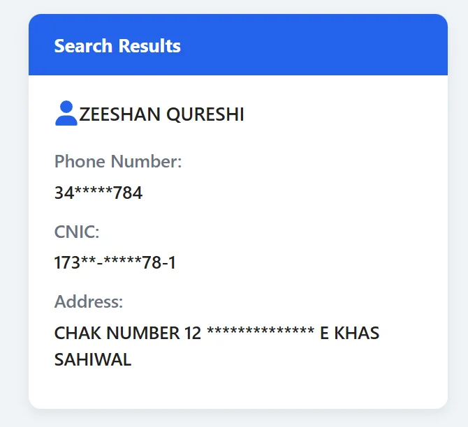 result card